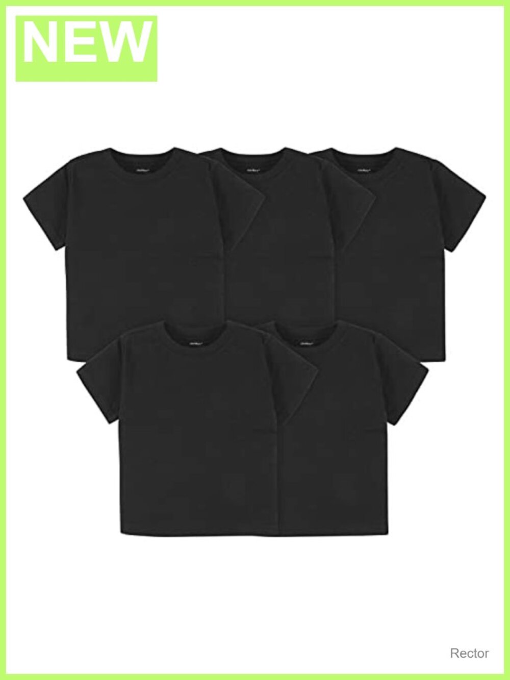 Gerber 5-Pack Solid Cotton Jersey Short Sleeve Tees Toddler Baby